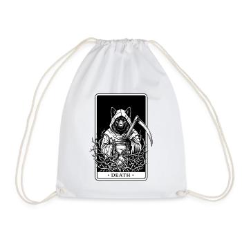 Eurasier | Death | Tarot - Drawstring Bag - white - Front