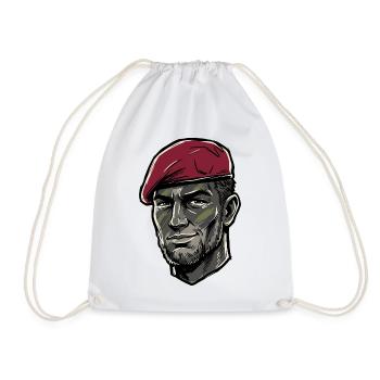 Bordeux Barett Soldier Portrait Vintage Style - Turnbeutel - Weiß - Vorne