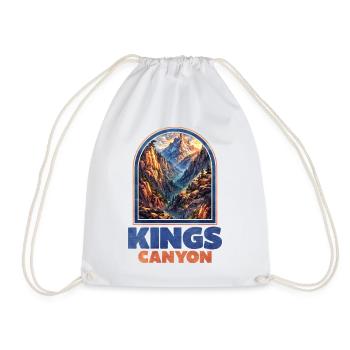 Kings Canyon Berglandschaft Poster - Turnbeutel - Weiß - Vorne