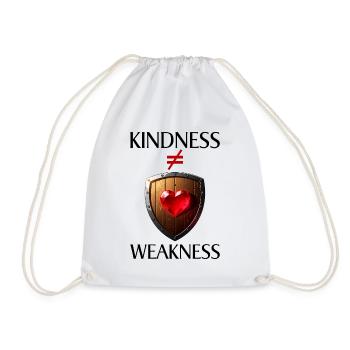 Don't confuse goodness with weakness - Drawstring Bag - white - Front