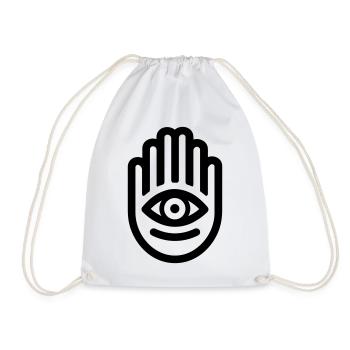 main de Fatma Hamsa - Sac de sport léger - blanc - Devant