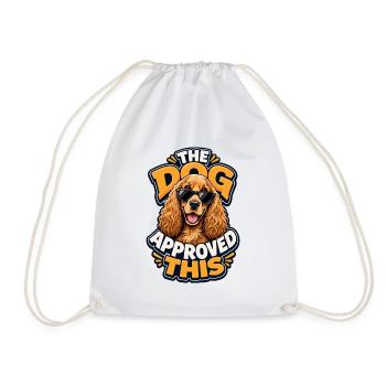 English Cocker Spaniel - Drawstring Bag - white - Front