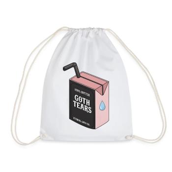 100% Bitter Goth Tears Box - Drawstring Bag - white - Front