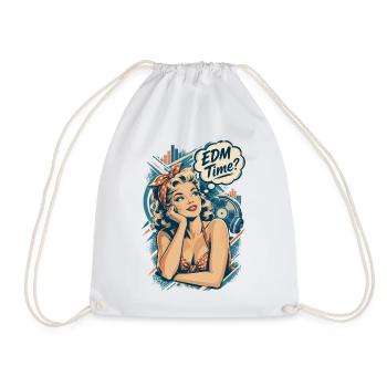 Retro Pin-Up Girl - EDM Time Festival Design - Turnbeutel - Weiß - Vorne