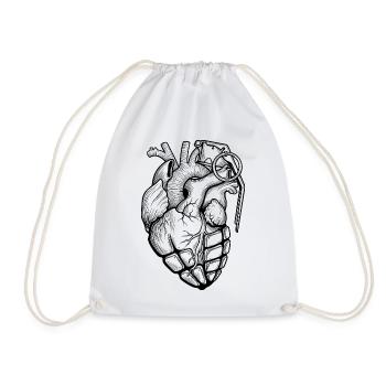 Anatomische grenade_coeur_ - Turnbeutel - Weiß - Vorne