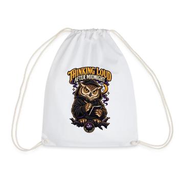 RobVibe Wild Club – Owl Thinking After Midnight - Turnbeutel - Weiß - Vorne