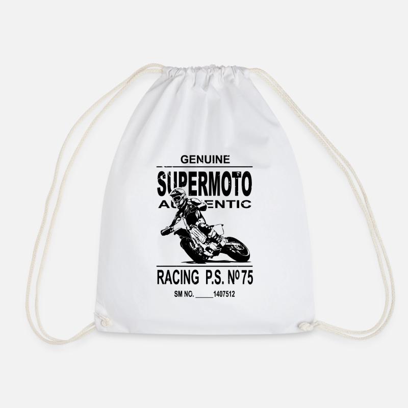 Supermoto - Turnbeutel - Weiß