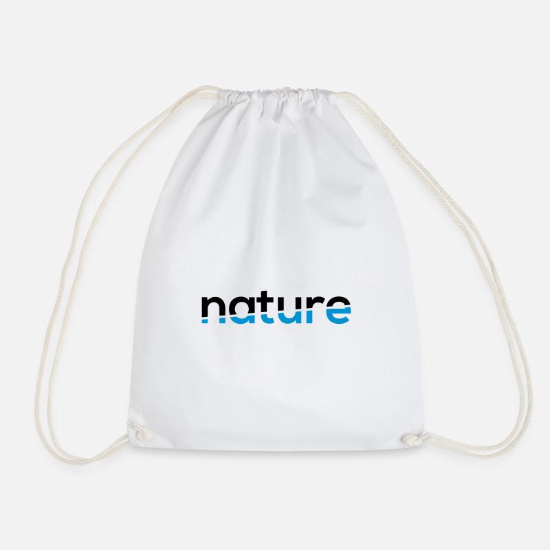 nature02 - Drawstring Bag - white
