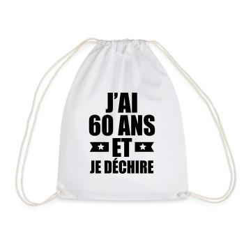 j'ai 60 ans et je déchire - Sac de sport léger - blanc - Devant