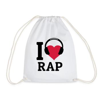 I love Rap - Sac de sport léger - blanc - Devant
