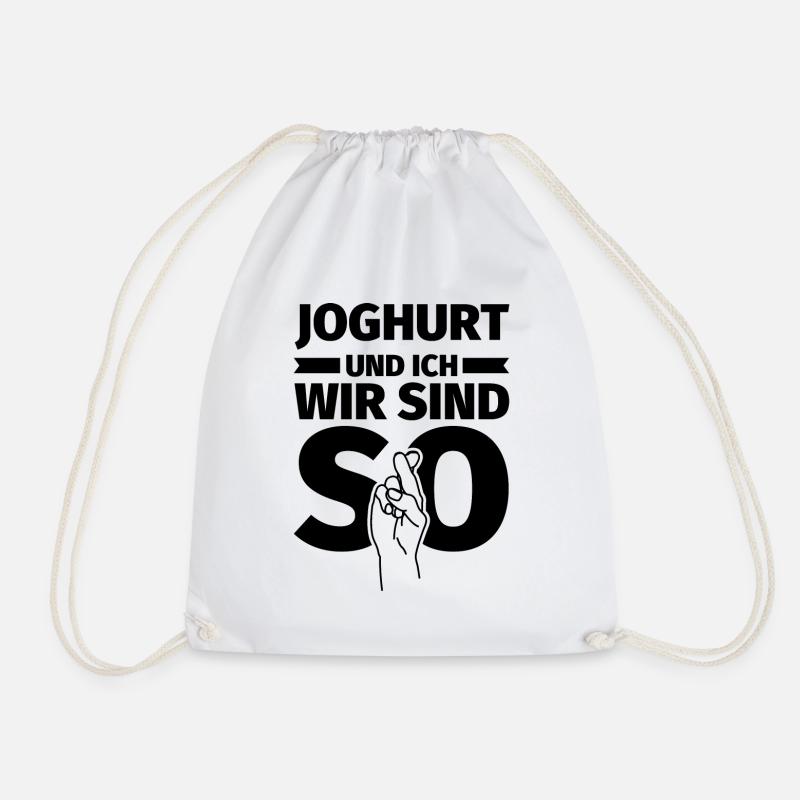 Joghurt und ich wir sind so - Turnbeutel - Weiß