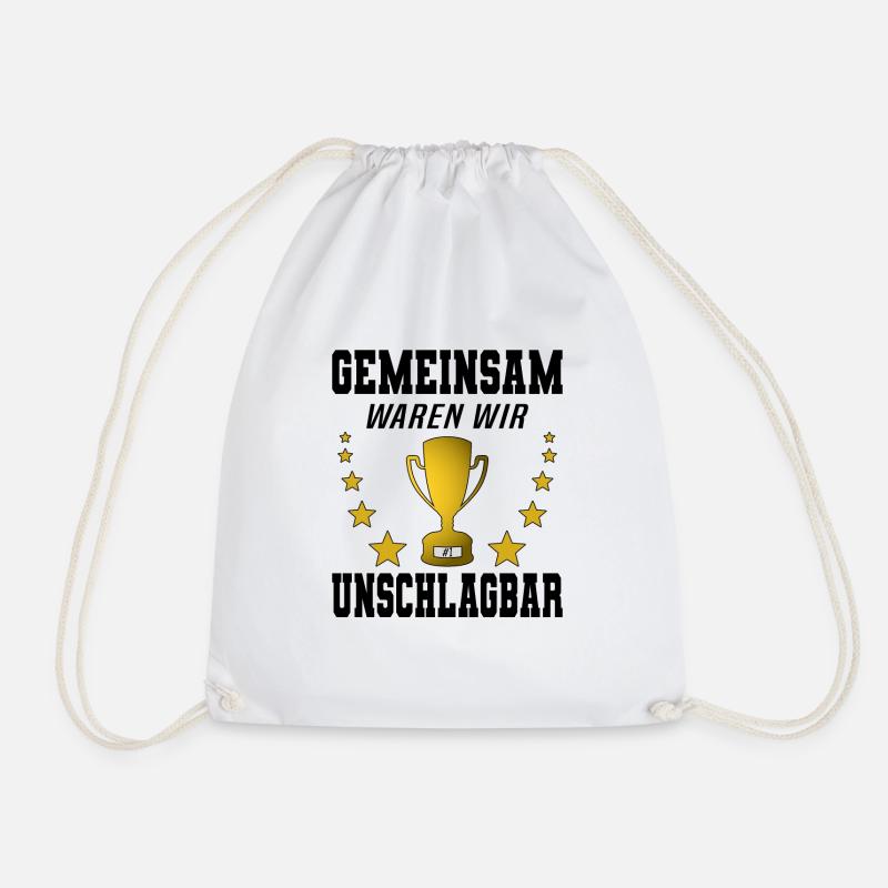 Pokal Abschiedsgeschenk Kollege Kollegin - Turnbeutel - Weiß