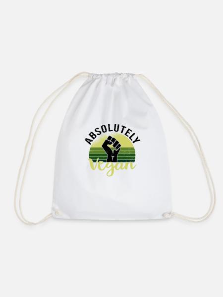 Veganer Veganismus Fleischlos Veganes Leben - Turnbeutel - Weiß
