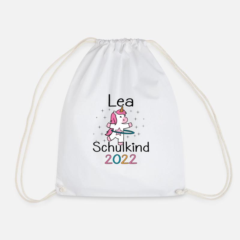 Einschulung 2022 Lea Einhorn Erstklässler 2022 - Turnbeutel - Weiß