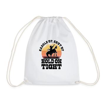 Rodéo Western Cowboy Wild West Retro Horse - Sac de sport léger - blanc - Devant