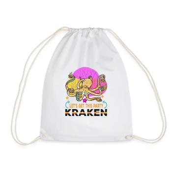 Octopus Octopus Sea Tentacle Octopus Octopus Octopus - Drawstring Bag - white - Front