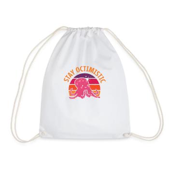 Octopus Octopus Sea Tentacle Octopus Octopus Octopus - Drawstring Bag - white - Front