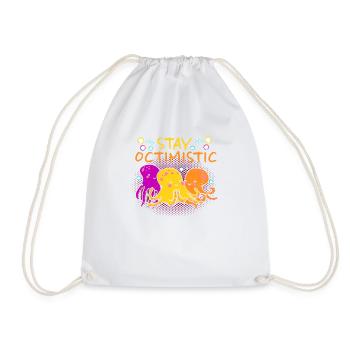 Octopus Octopus Sea Tentacle Octopus Octopus Octopus - Drawstring Bag - white - Front