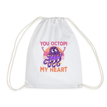 Octopus Octopus Sea Tentacle Octopus Octopus Octopus - Drawstring Bag - white - Front