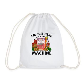 Casino Gambling Slot Machine à sous Jeu de cartes - Sac de sport léger - blanc - Devant