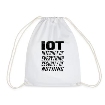 Internet Of Things IOT Programmer Admin IT - Drawstring Bag - white - Front