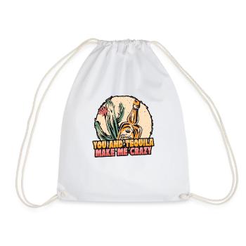 Tequila Alcohol Mexican Mexico Latino - Drawstring Bag - white - Front