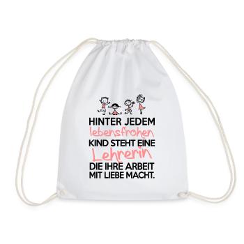 Lehrerin mit Liebe - Turnbeutel - Weiß - Vorne