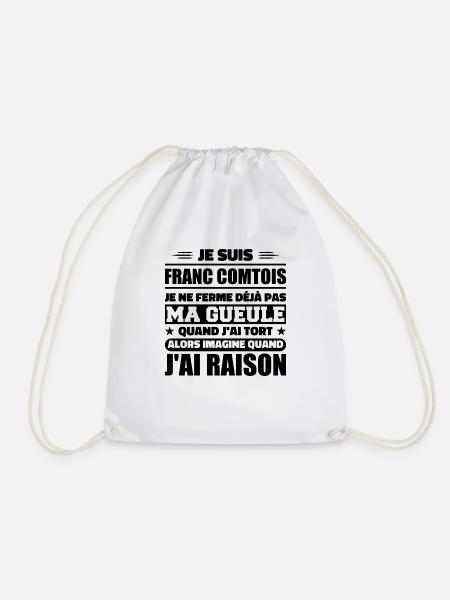 Franc comtois je ferme pas ma gueule franche comté - Sac de sport léger - blanc
