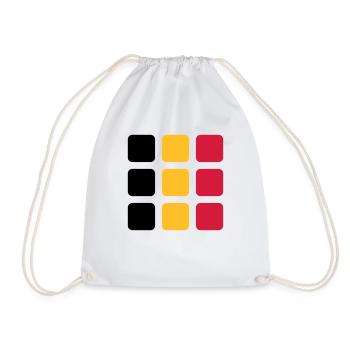 Drapeau (vertical) Carrés VECTOR - Sac de sport léger - blanc - Devant