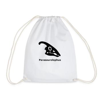 Scientific Parasaurolophus Skull - Drawstring Bag - white - Front