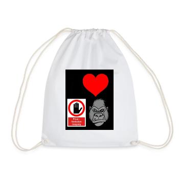 Accès privé de Heart Hand Gorilla - Sac de sport léger - blanc - Devant