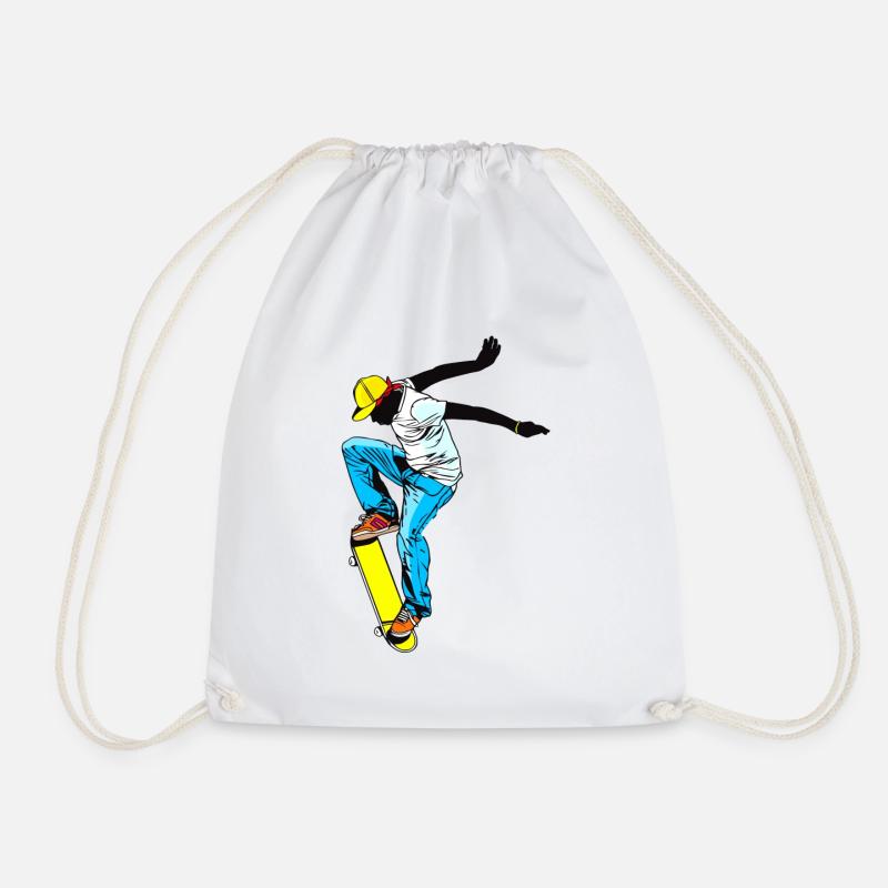 Skateboard skaters - Drawstring Bag - white