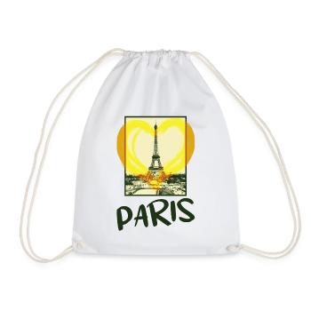 Paris France Ville Skyline Coeur Love Home - Sac de sport léger - blanc - Devant