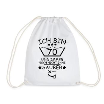 70. Geburtstag Wäsche Design - Turnbeutel - Weiß - Vorne