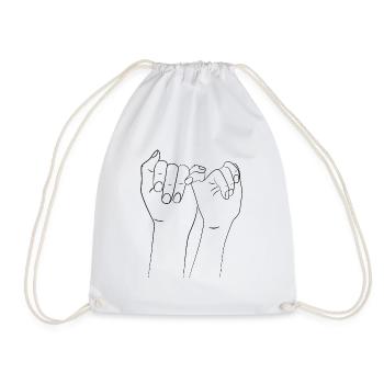 hands - Drawstring Bag - white - Front