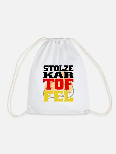 Stolze Deutsche Kartoffel - Parodie Scherz - Turnbeutel - Weiß
