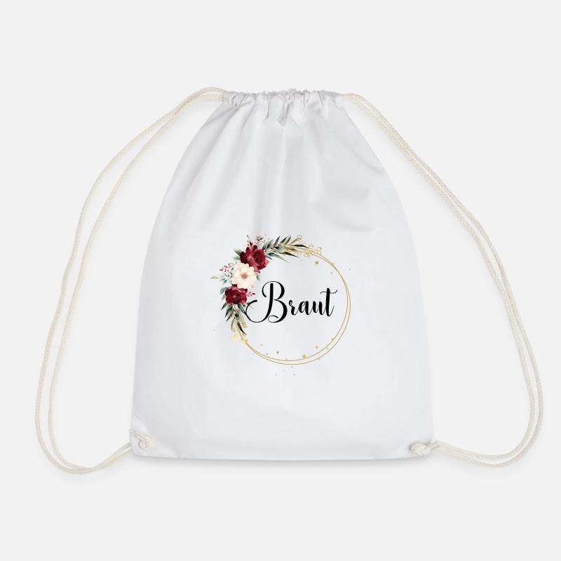 Team Braut! Personalisierbar - Turnbeutel - Weiß