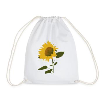 Sonnenblume - Turnbeutel - Weiß - Vorne