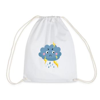 Nuage de pluie - Sac de sport léger - blanc - Devant