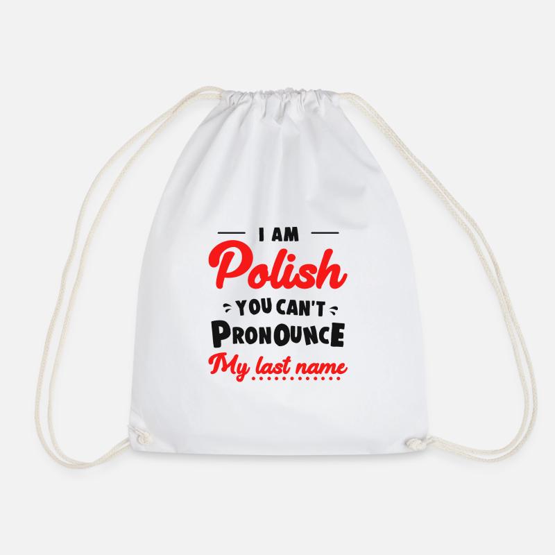 Polen Polska polnische Flagge Geschenk - Turnbeutel - Weiß