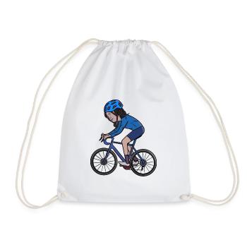 Kamala Harris Bike - Drawstring Bag - white - Front