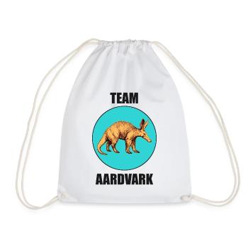 Animals Nature Logo Comic Aardvark Aardvark - Drawstring Bag - white - Front