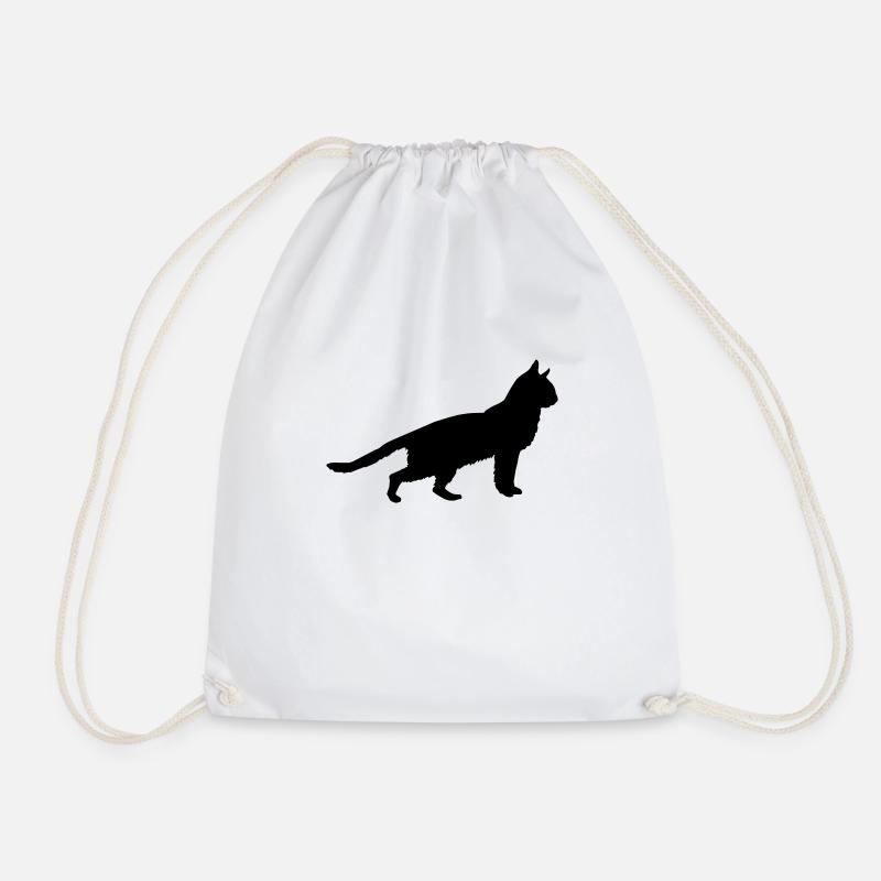 katze - Drawstring Bag - white
