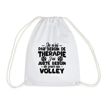 J'ai juste besoin de jouer au volley - Sac de sport léger - blanc - Devant