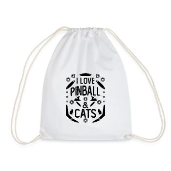 I Love Pinball & Cats pour les joueurs - Sac de sport léger - blanc - Devant