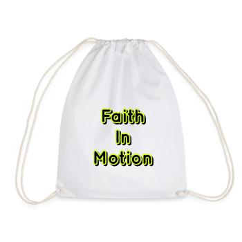 Faith in Motion Neon-Typografie - Turnbeutel - Weiß - Vorne
