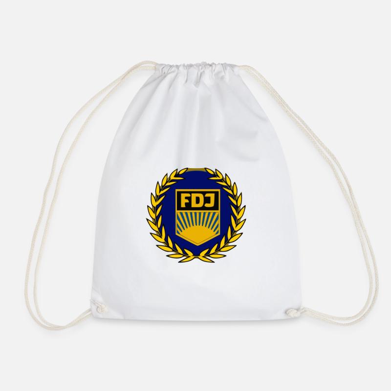 FDJ emblem - Drawstring Bag - white