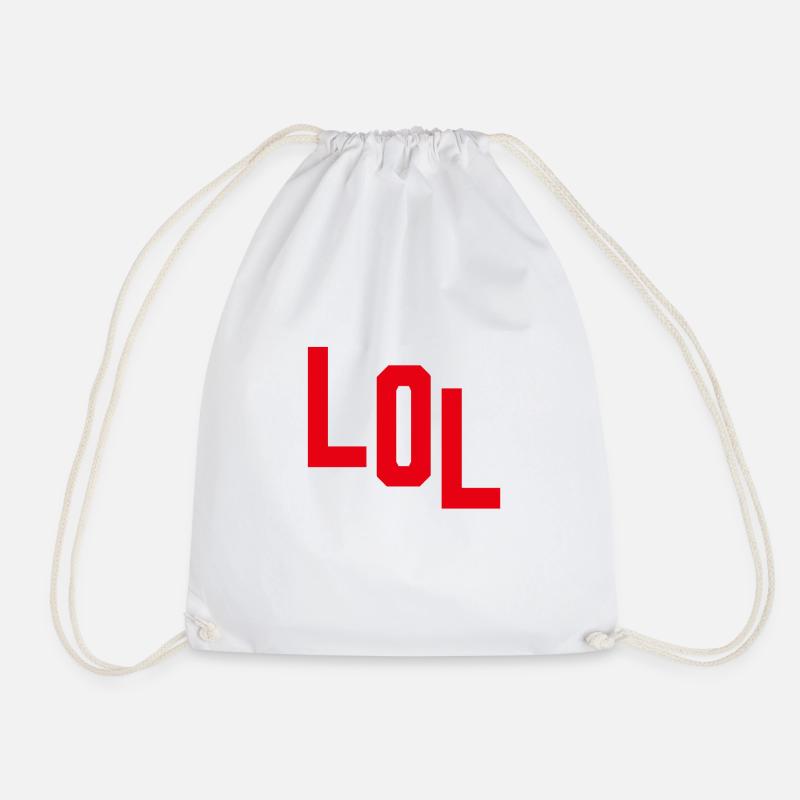 LOL - Drawstring Bag - white