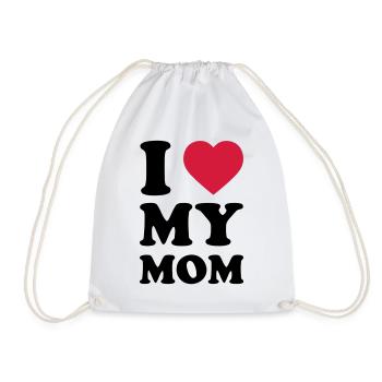 I LOVE MY MOM - Sac de sport léger - blanc - Devant