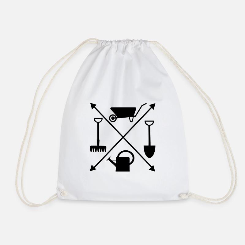 garden - Drawstring Bag - white